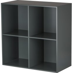 HAVANA reol m/4rum - Dark Grey,D.34, inkl. ophæng