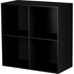 HAVANA reol m/4 rum - Black, D.34, inkl. ophæng