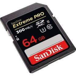 SanDisk Extreme Pro SDXC 64GB - 300MB/s UHS-II