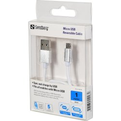 Sandberg reversible MicroUSB (1m)