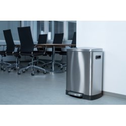 Pedalspand 50 L, mat stål