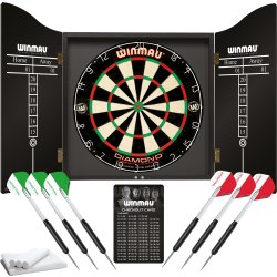Winmau professionelt dartsæt inkl. MDF-skab