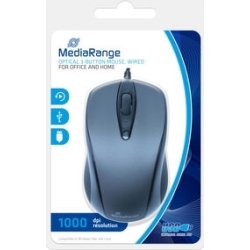 MediaRange Optical mus, 3 knapper, sort