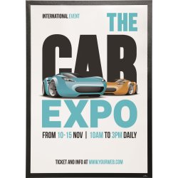 Durable Poster Magnetramme 70 x 100 cm, sort