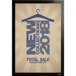 Durable Poster Sun Magnetramme A2, sort