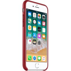 Apple iPhone 8/7 Leather Case, (PRODUCT)RED