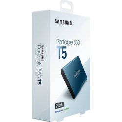 Samsung T5 ekstern SSD harddisk 250GB, blå