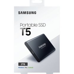 Samsung T5 ekstern SSD harddisk 2TB, sort