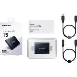 Samsung T5 ekstern SSD harddisk 2TB, sort