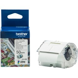 Brother TZe-Zero-ink labeltape 50mm x 5m, hvid