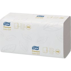 Tork H2 Xpress Premium Håndklædeark, 4-fold, 21 pk