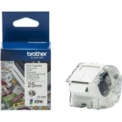 Brother CZ-farvelabeltape, 25mm x 5m, hvid