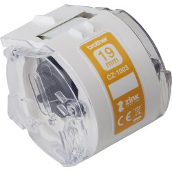Brother CZ-farvelabeltape, 19mm x 5m, hvid