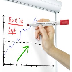 Staedtler Lumocolor whiteboardmarker skrå, 4 ass.