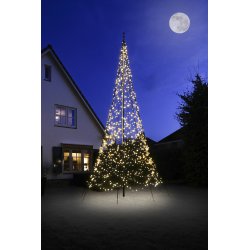 Lyskæde til flagstang m/ 1200 LED lys, H 6 m