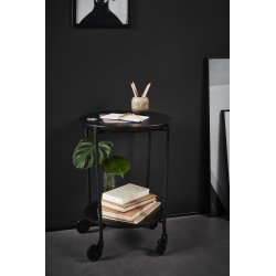 ROLLit bakkebord, sort metal, H.63xØ55 cm