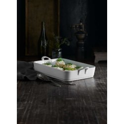 Pillivuyt Toulouse lasagnefad hvid, 34X24,5X7 cm
