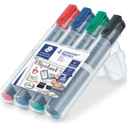 Staedtler Lumocolor flipovermarker rund, 4 ass.