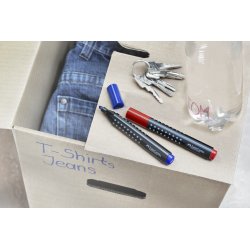 Faber-Castell Grip Marker, skrå spids, 4 stk.