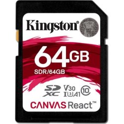 KINGSTON Canvas React 64GB SDXC hukom.kort