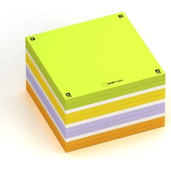 Oxford Sticky Notes Cube 75x75, ass. farver