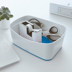Leitz MyBox Opbevaringsbakke, hvid/blå