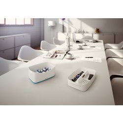 Leitz MyBox Opbevaringsbakke, hvid/blå