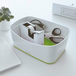Leitz MyBox Opbevaringsbakke, hvid/grøn