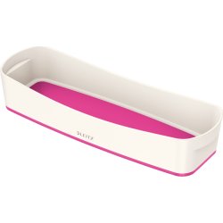 Leitz MyBox Opbevaringsbakke Long, hvid/pink