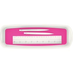 Leitz MyBox Opbevaringsbakke Long, hvid/pink