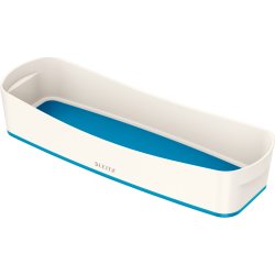 Leitz MyBox Opbevaringsbakke Long, hvid/blå