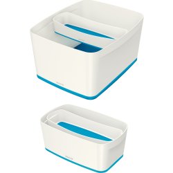 Leitz MyBox Opbevaringsbakke Long, hvid/blå