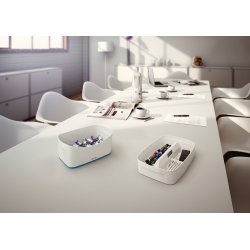 Leitz MyBox Opbevaringsbakke Long, hvid/blå