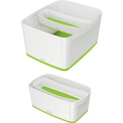 Leitz MyBox Opbevaringsbakke Long, hvid/grøn