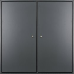 HAVANA skab m/4 rum, 2 låger, D34 Dark Grey m/greb