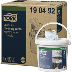 Tork W10 Aftørringsklud, sensitiv, spand, turkis