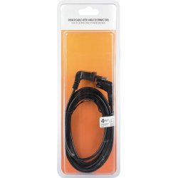 Qnect strømkabel euro til 2-pin C7, 2m, sort