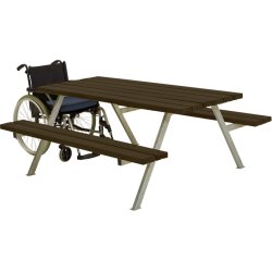 Plus Alpha Bord/Bænkesæt, Sort, 177 cm