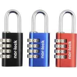 Nor-Lock hængelås 28 mm, Kodelås