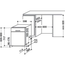 Whirlpool WUE 2B16 Indbygningsopvaskemaskine, hvid