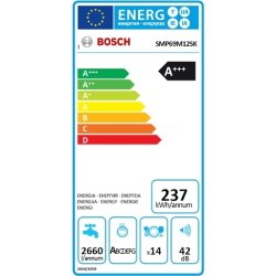 Bosch SMP69M12SK m./Zeolith Indbygniopvaskemaskine