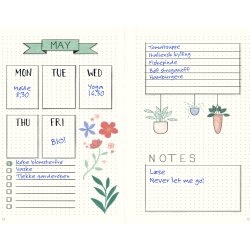Mayland DotNotes Notesbog A5, spiralbundet, rosa
