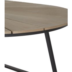 Ovalt havebord B103xL195 cm, sort