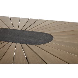 Ovalt havebord B103xL195 cm, sort