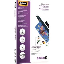 Fellowes Enhance 80 mic A4 Lamineringslomme, gloss