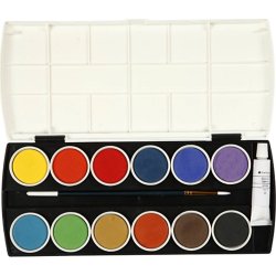 Colortime Vandfarve Sæt, 12 farver