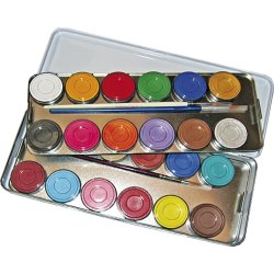 Eulenspiegel Ansigtsmaling Palette, 24 farver