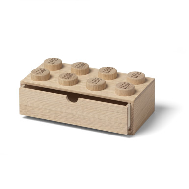 LEGO 2x4 Wooden desk drawer, lys eg