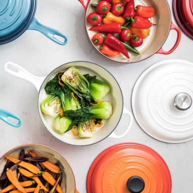 Le Creuset Signatur kasserolle i støbejern, 26 cm