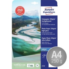 Avery inkjet fotopapir, glossy, A4/250g/50ark